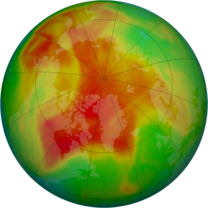 Arctic ozone map for 15 April 2014